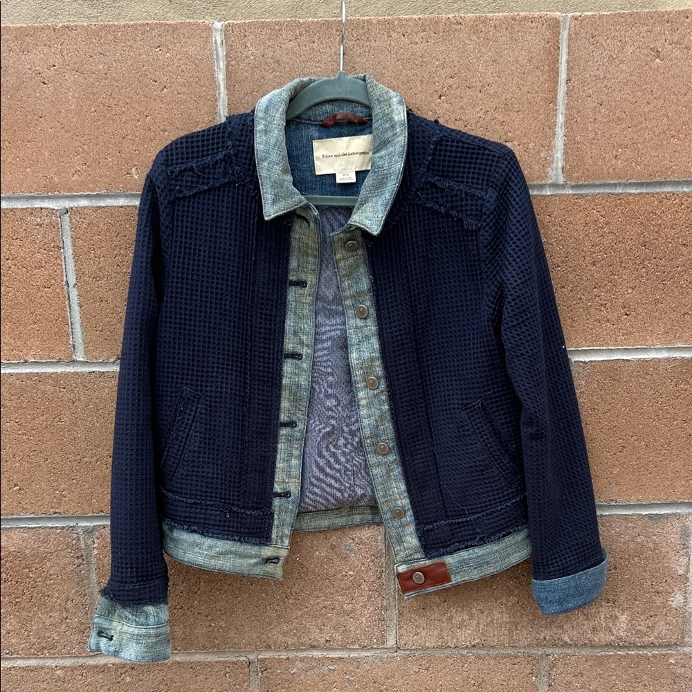 Anthropologie Pilcro Navy and Denim Jacket